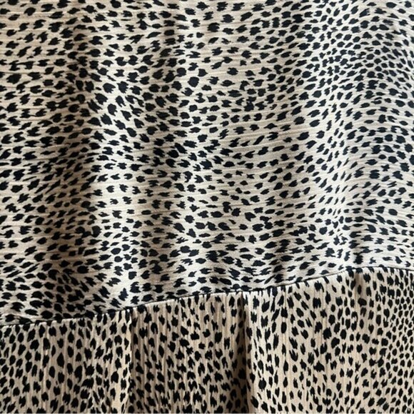 Zara Leopard Print Button Down Tunic Blouse Sz M - Picture 6 of 11